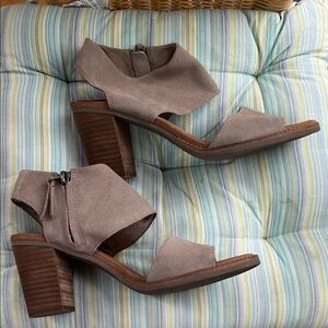 Toms Taupe Heeled Boots for Women